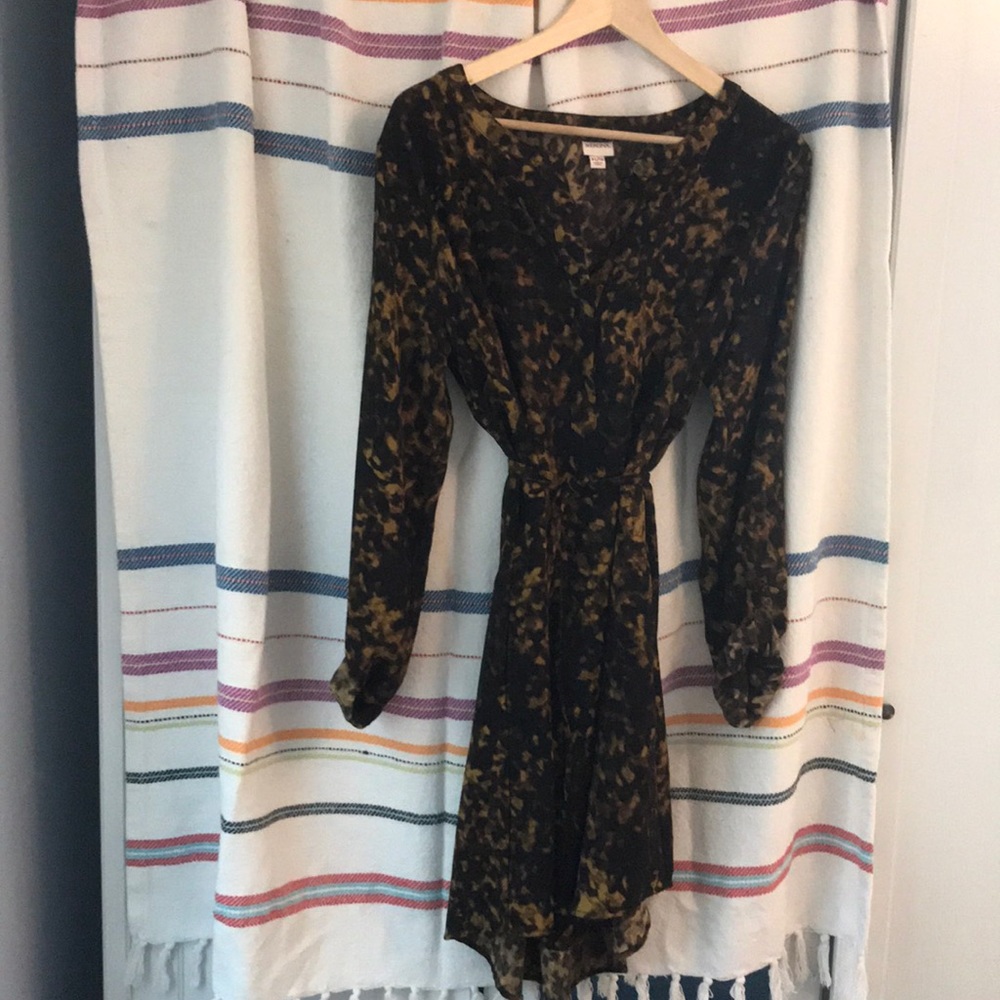 Leopard shirt dress